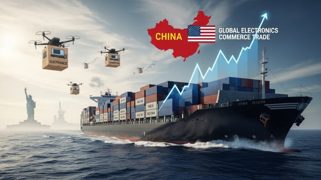 Global Electronics Commerce Computers Trade from China to the United States 2 Computers trade